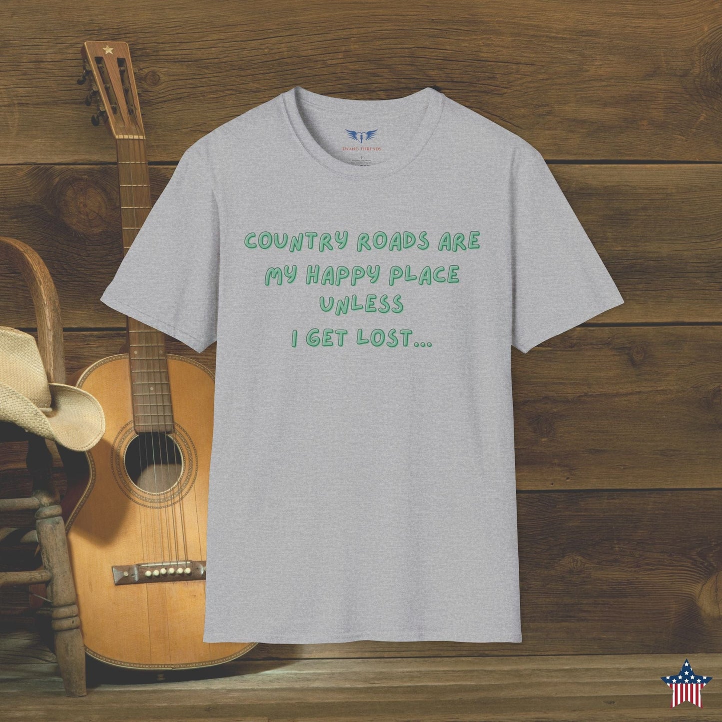 Country Roads are My Happy Place T-Shirt