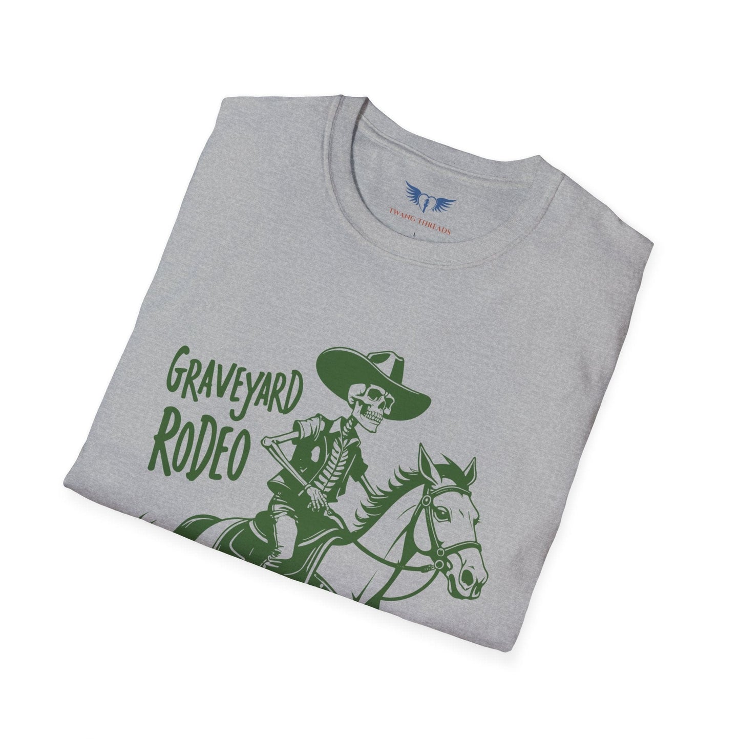 Graveyard Rodeo Skeleton Cowboy T-Shirt