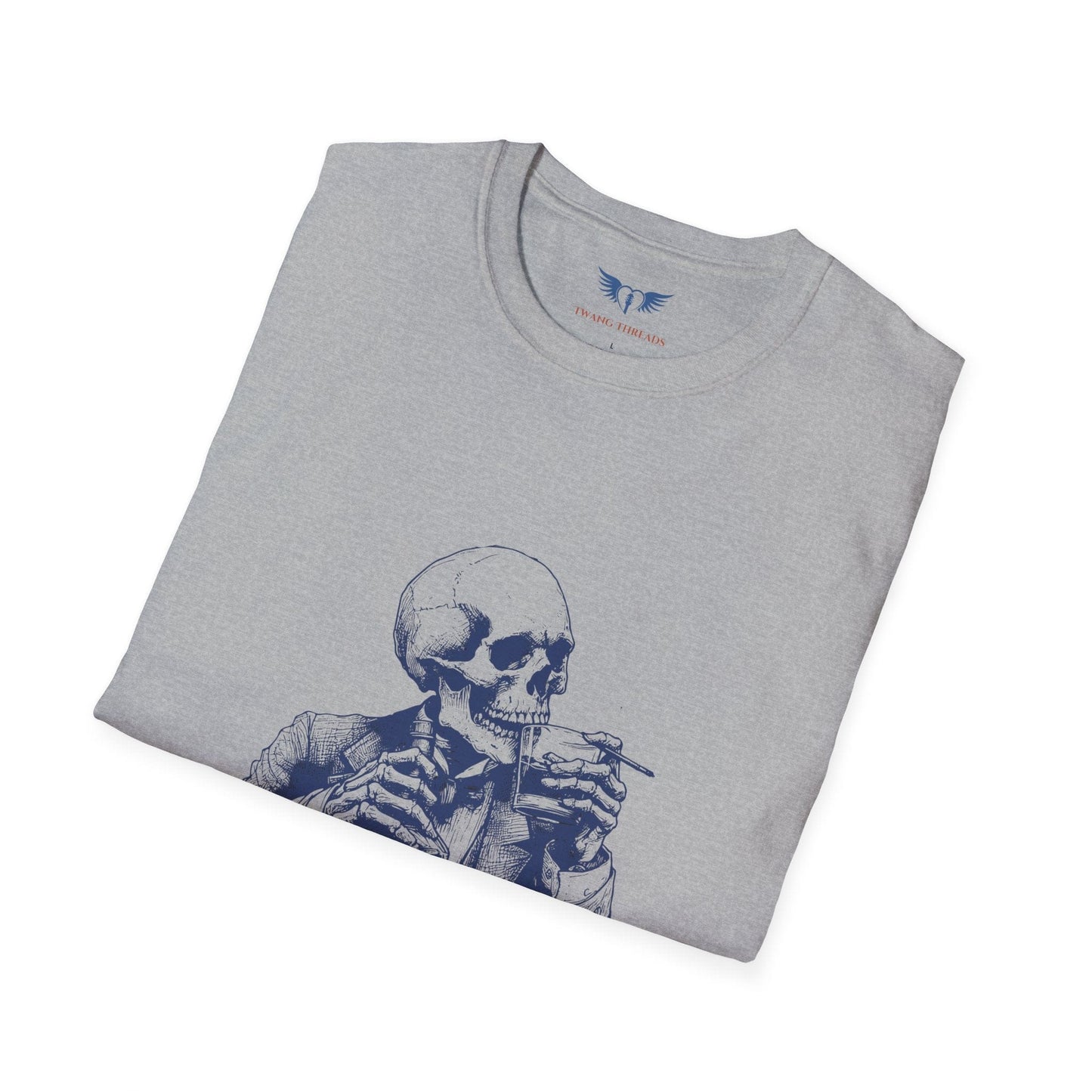 Fancy Skelton Drinking a Whiskey T-Shirt