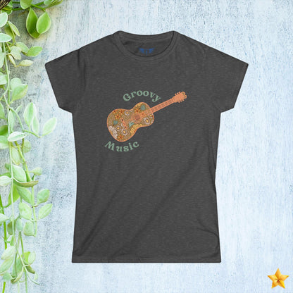 Groovy Music Guitar Women's T-Shirt