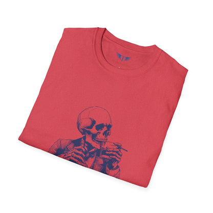 Fancy Skelton Drinking a Whiskey T-Shirt