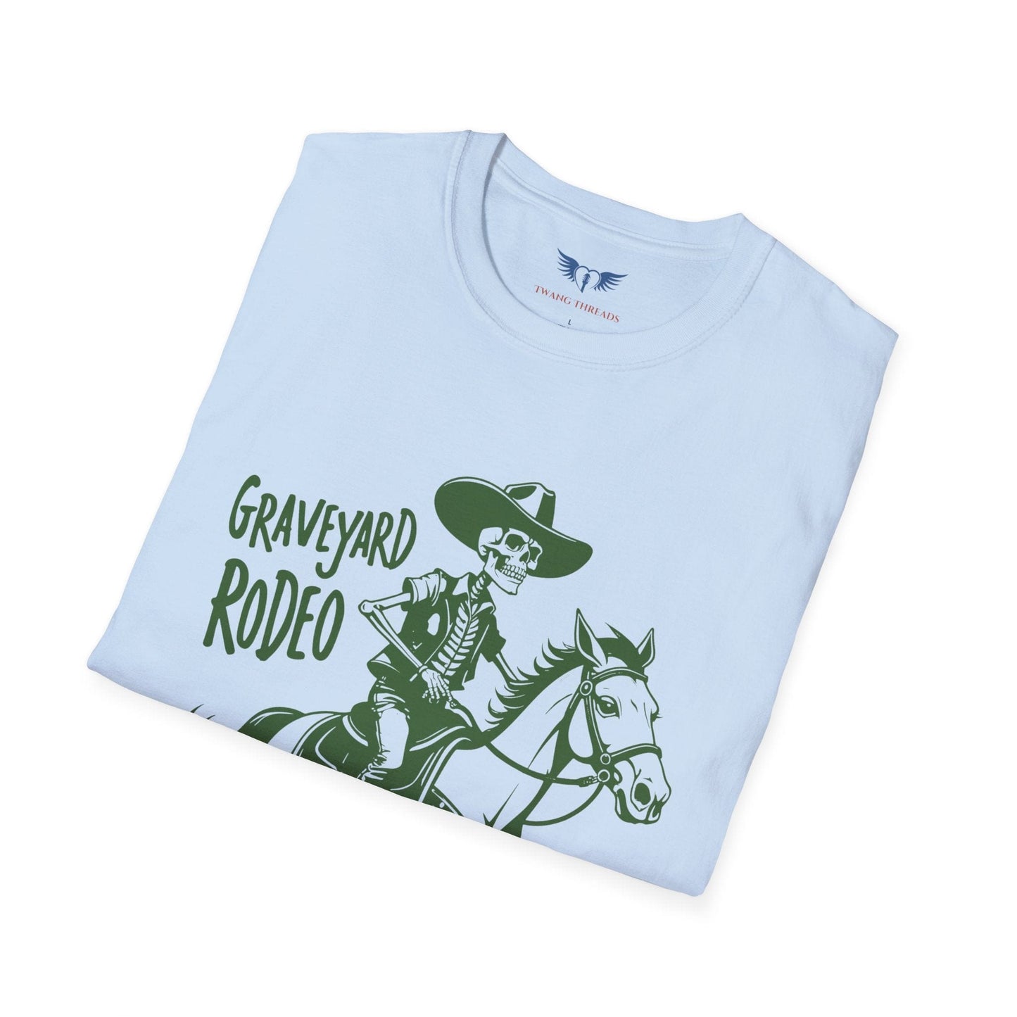 Graveyard Rodeo Skeleton Cowboy T-Shirt