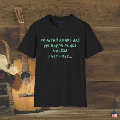 Country Roads are My Happy Place T-Shirt