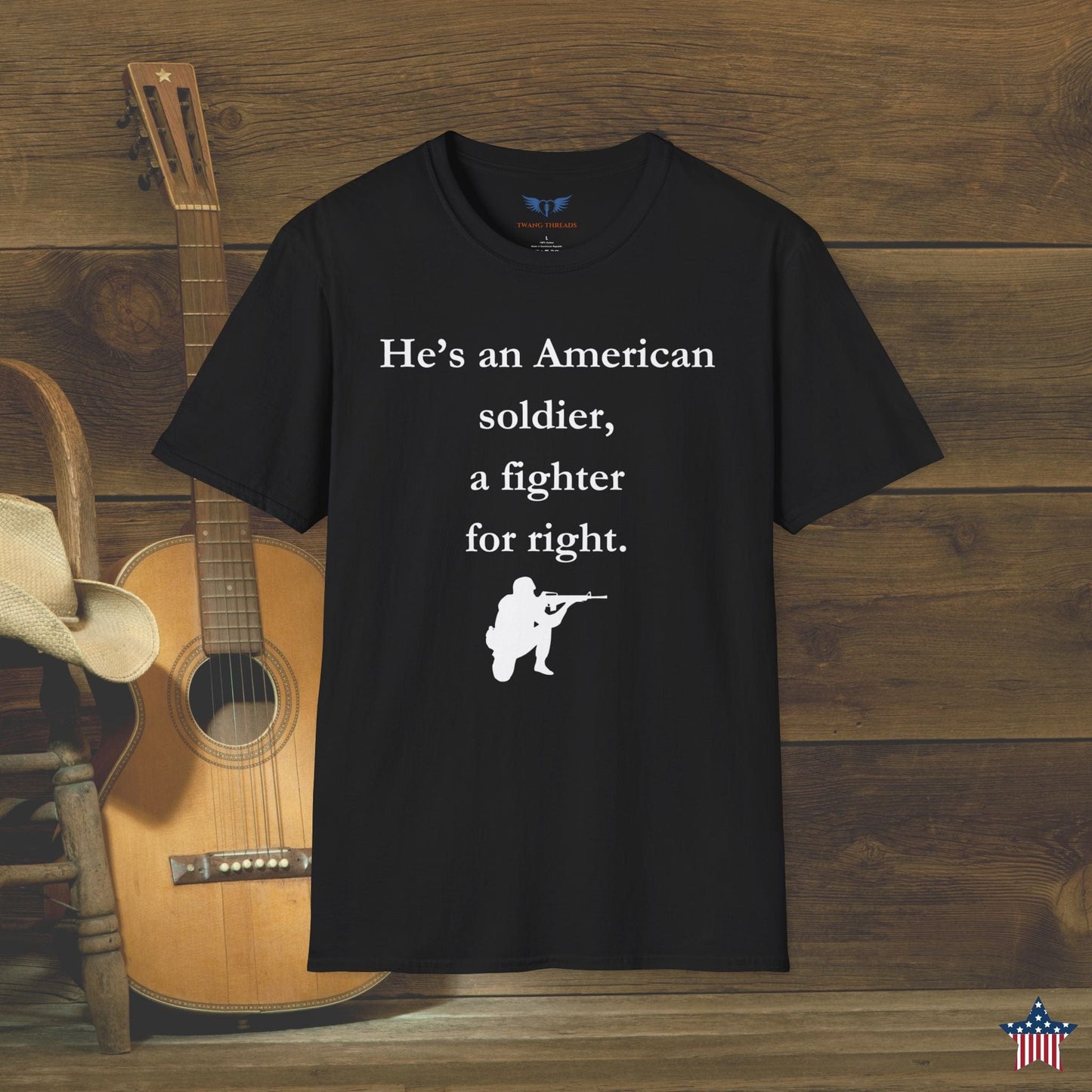 American Soldier Unisex T-Shirt - Fighter for Right