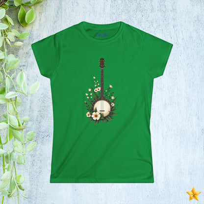 Banjo with Vines & Flowers Women's T-Shirt