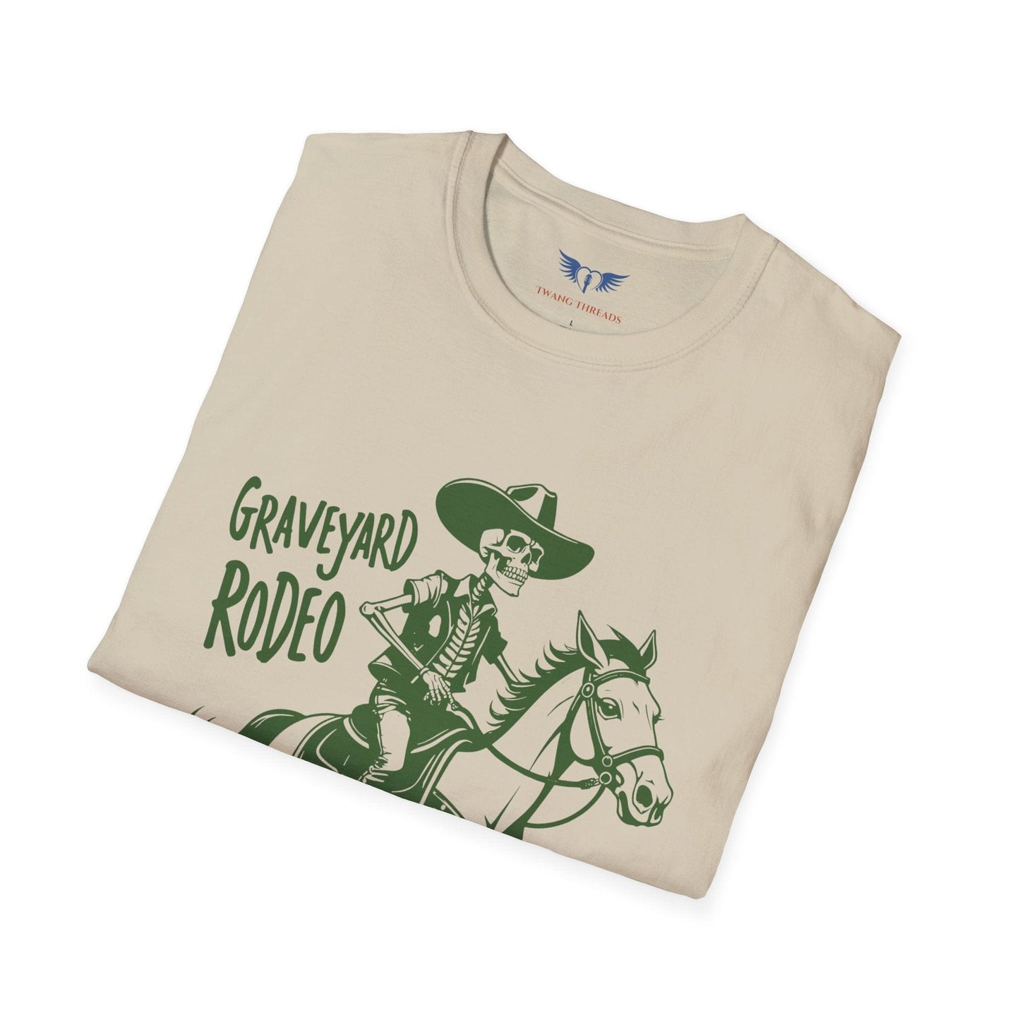 Graveyard Rodeo Skeleton Cowboy T-Shirt