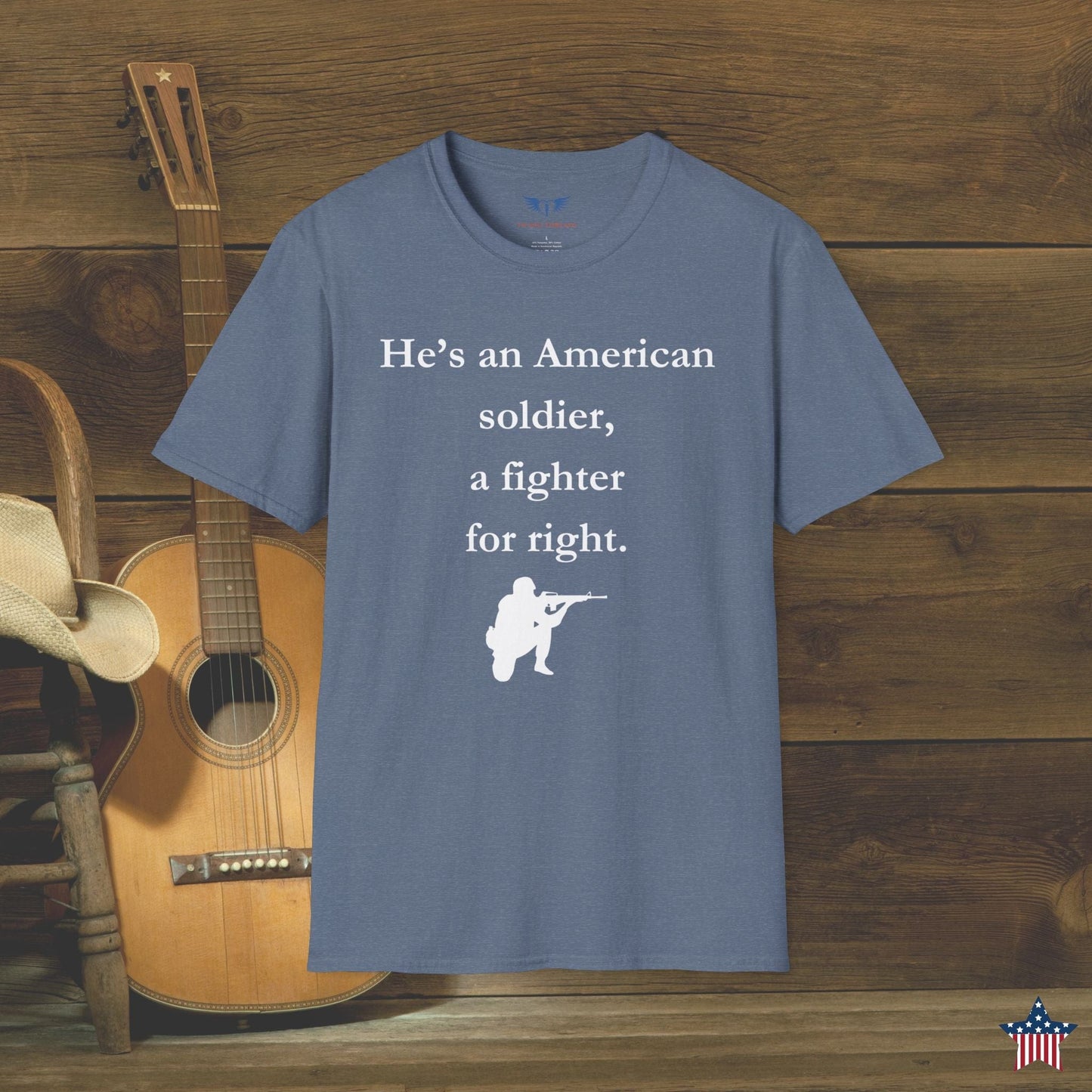 American Soldier Unisex T-Shirt - Fighter for Right