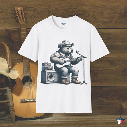 Cowboy Bear Guitarist T-Shirt