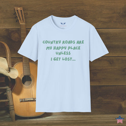 Country Roads are My Happy Place T-Shirt