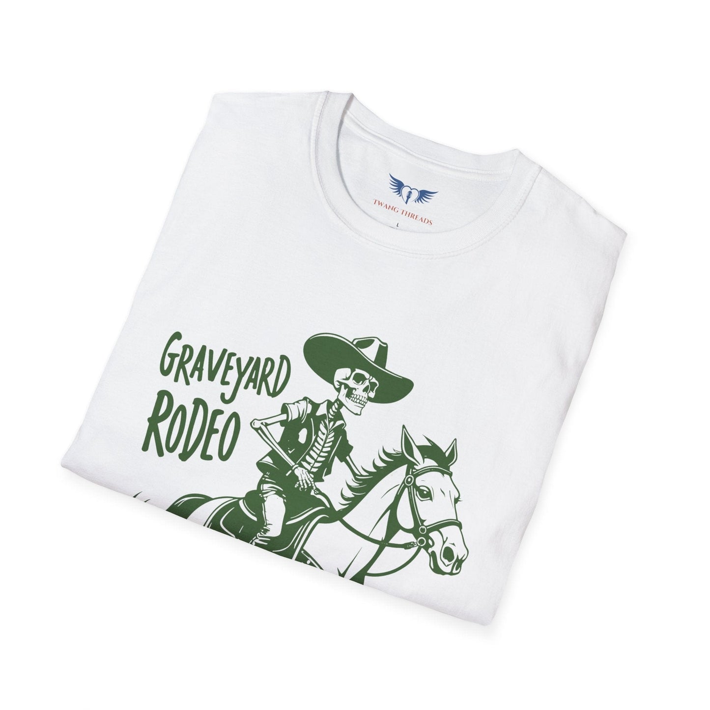 Graveyard Rodeo Skeleton Cowboy T-Shirt