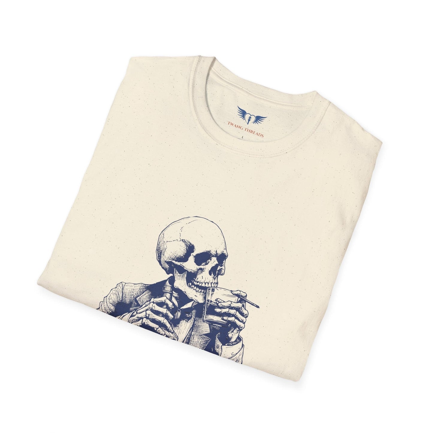 Fancy Skelton Drinking a Whiskey T-Shirt