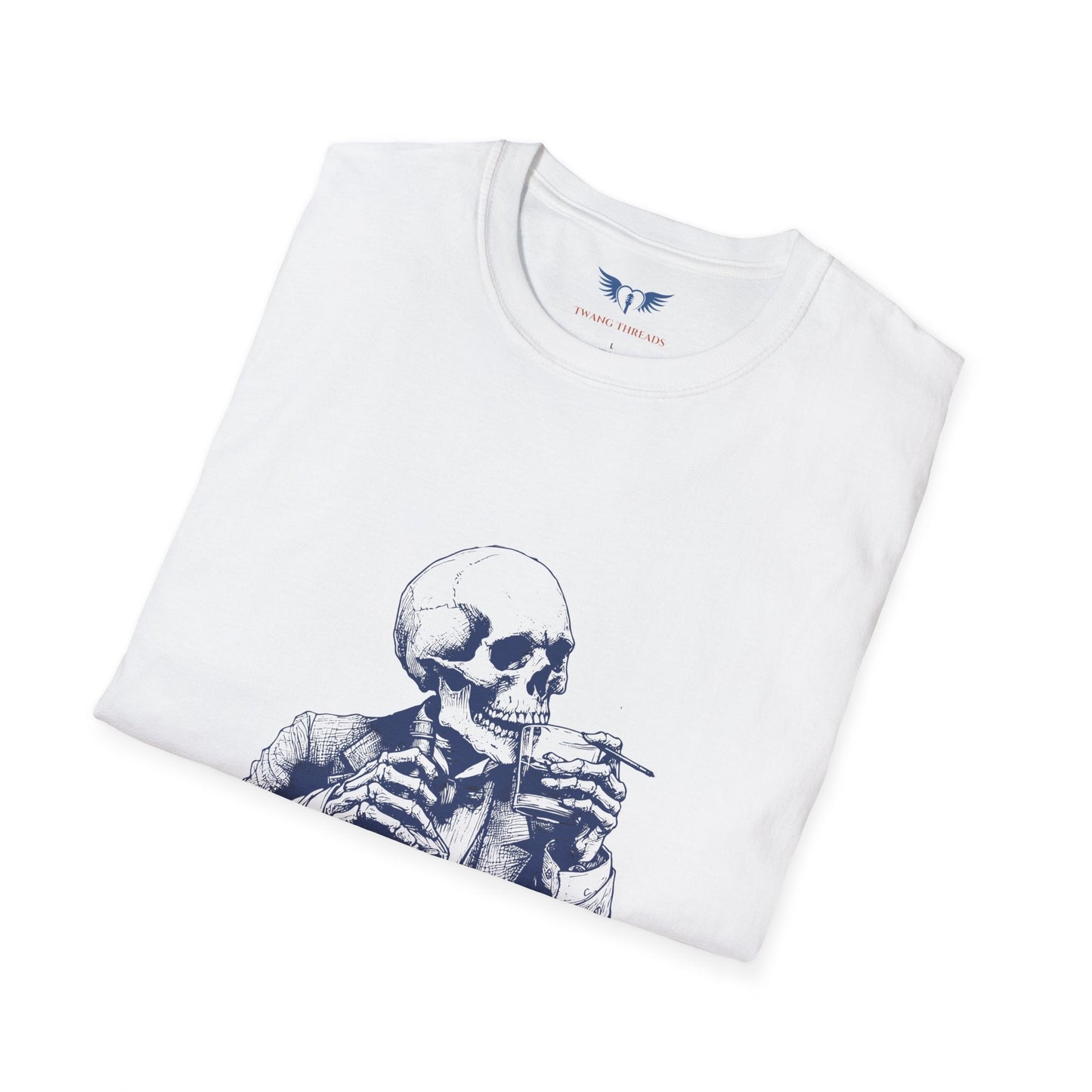 Fancy Skelton Drinking a Whiskey T-Shirt