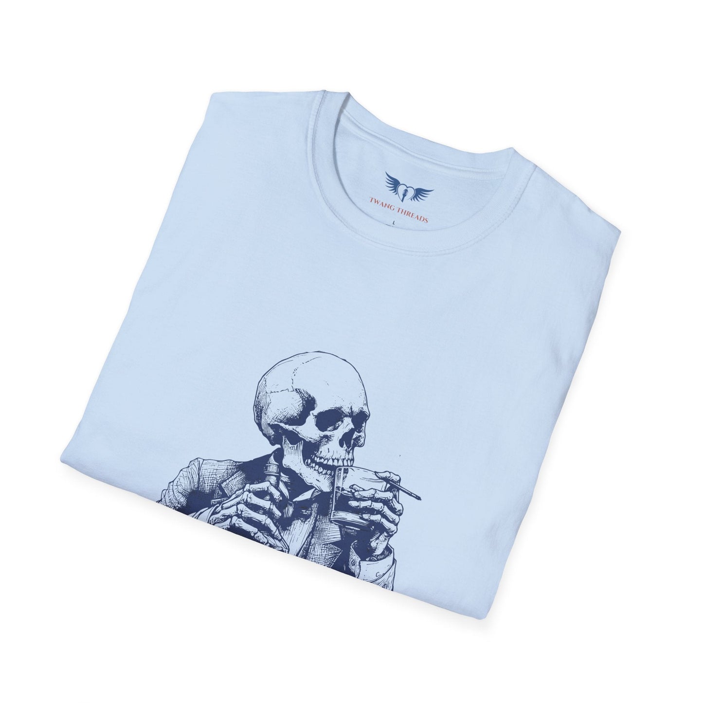 Fancy Skelton Drinking a Whiskey T-Shirt