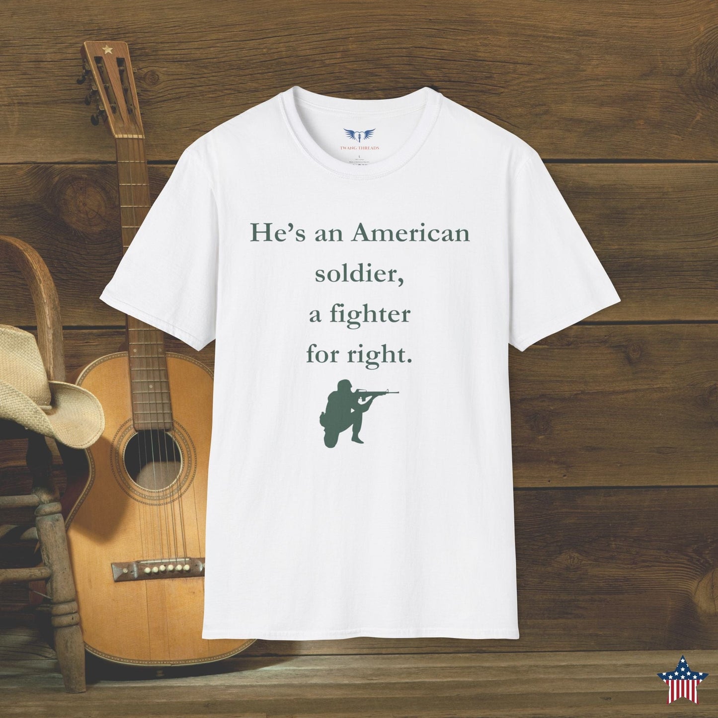 American Soldier Unisex T-Shirt - Fighter for Right