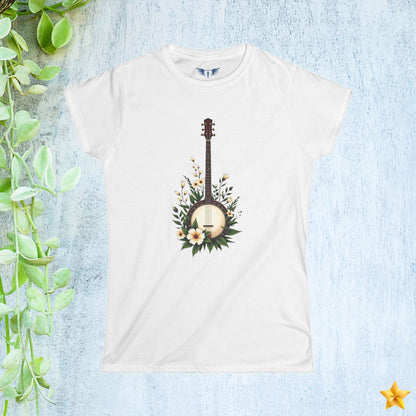 Banjo with Vines & Flowers Women's T-Shirt